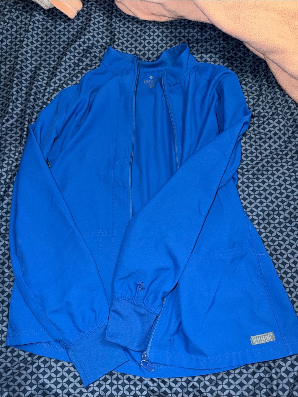 Med Couture Women's Royal Blue Lightweight Zip Jacket